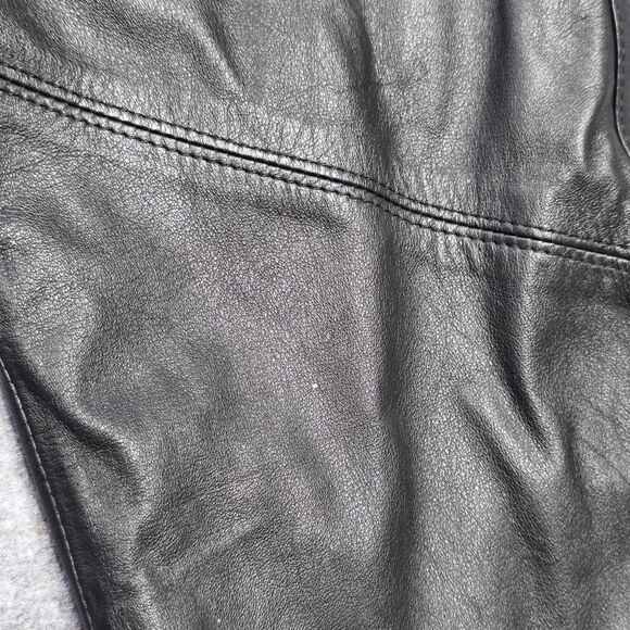 Harley-Davidson Leather Pants Womens 2 Black Genuine Motorcycle Riding Biker - Picture 6 of 11